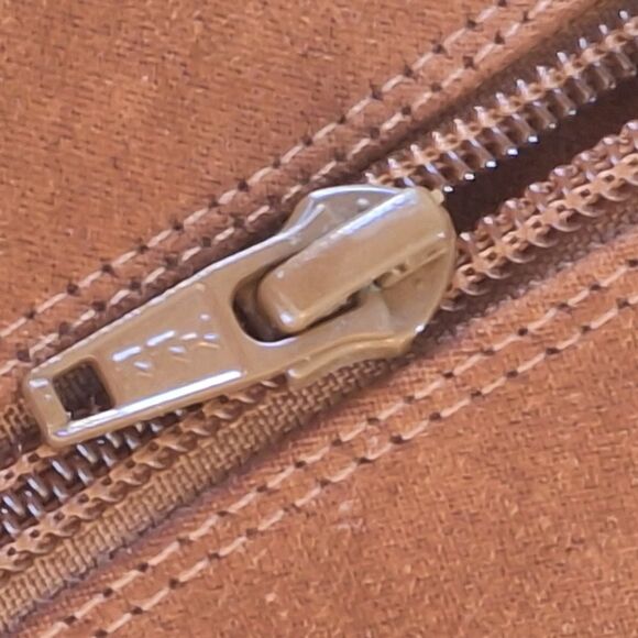 Old Navy Vegan Suede Block Heel Booties size 8 Zip Ankle Boots Brown - Picture 8 of 16